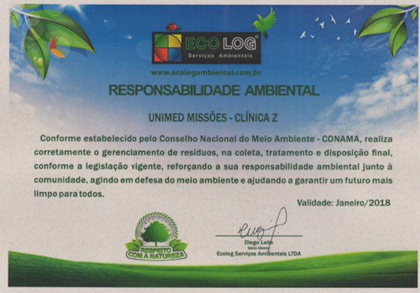 Certificação de Responsabilidade Ambiental